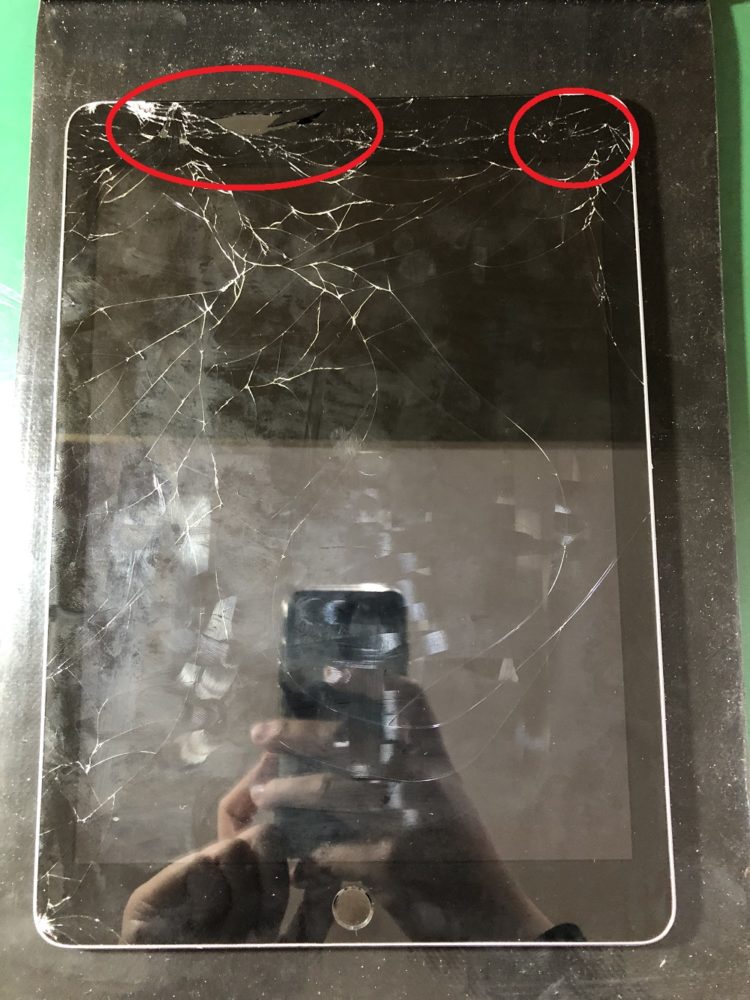 iPad5　ガラス割れ